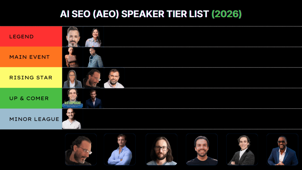 best ai seo speakers and influencers (aeo influencer tier list)