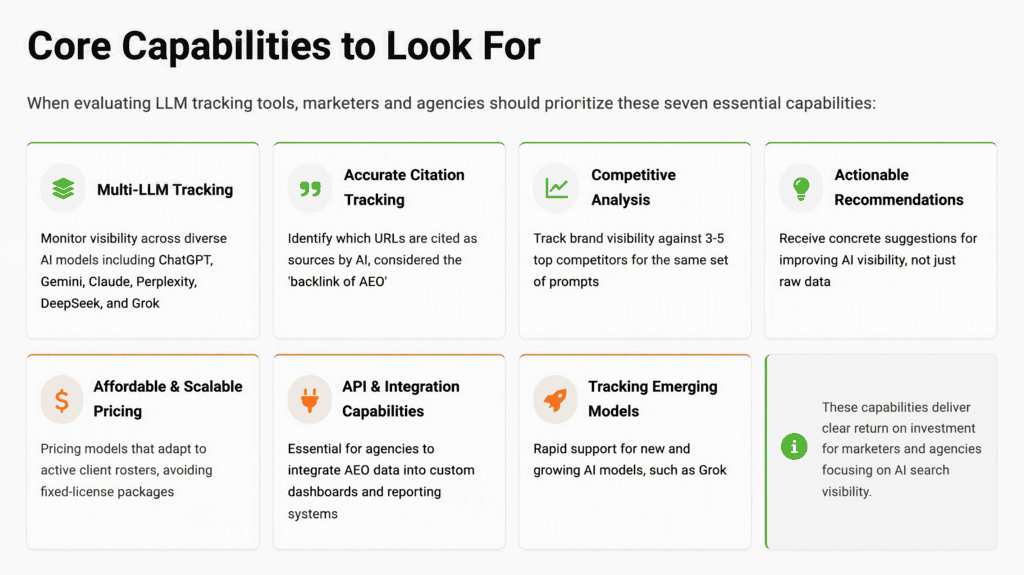 key features of a great llm tracking tool