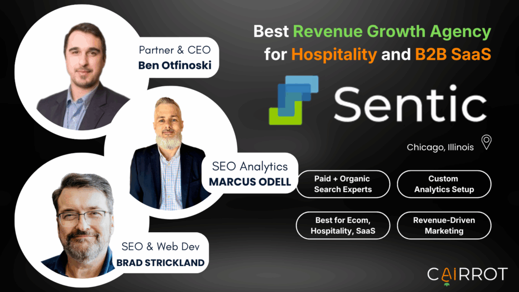 Best SEO and AEO agency with AI visibility and revenue metrics (Sentic)