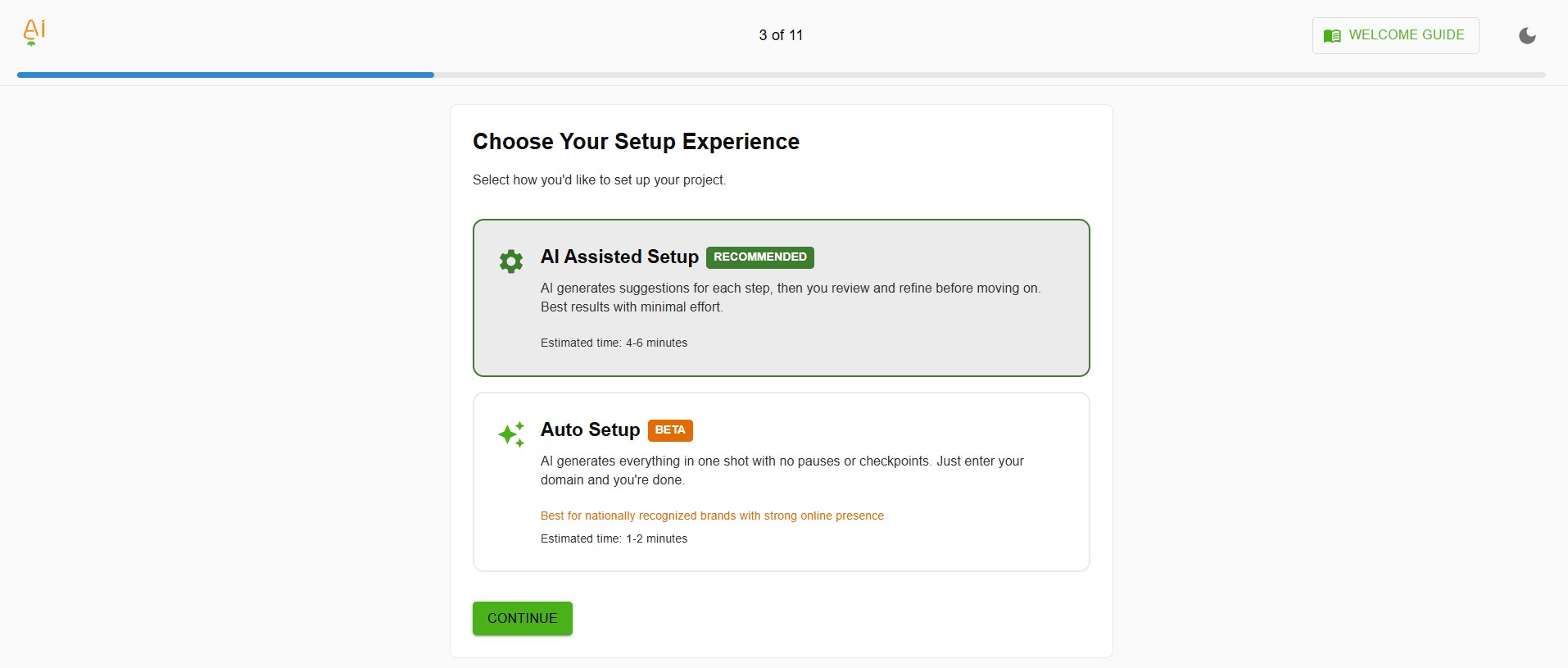 Cairrot AEO Free Report Set-Up  AI Assisted Page Choosing Your Set-Up