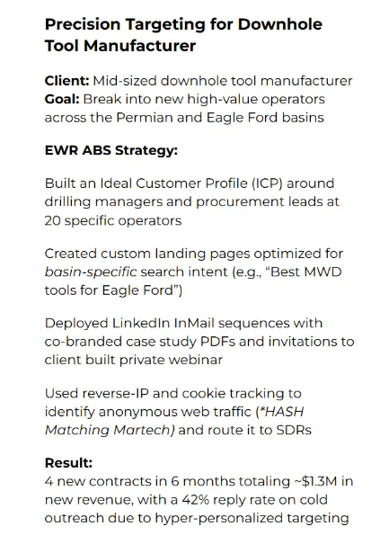 EWR Industrial Case Study
