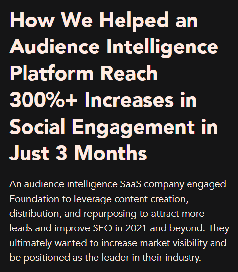 Foundation Case Study 300% Increase in Social Engagement
