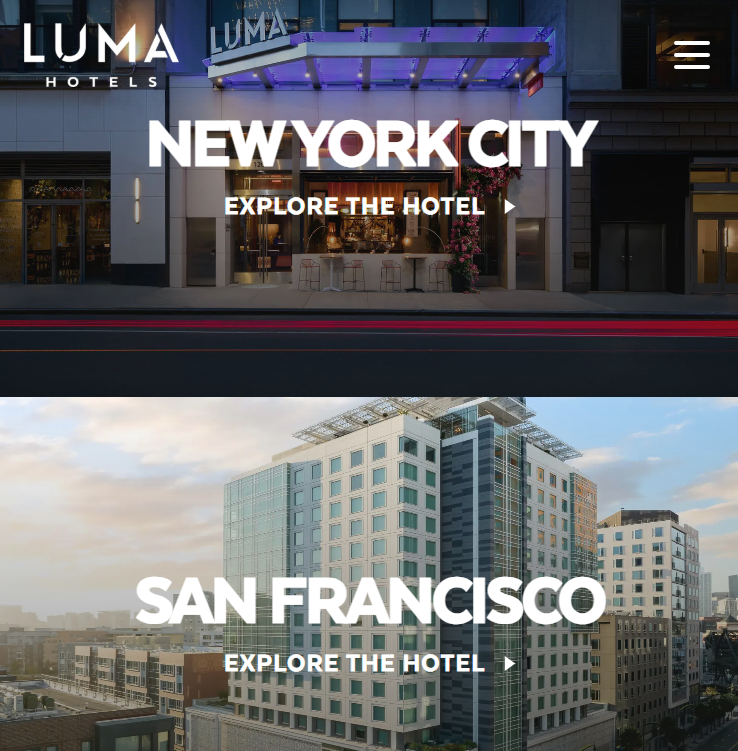 Sentic marketing agency case study for Luma Hotels (hospitality SEO)