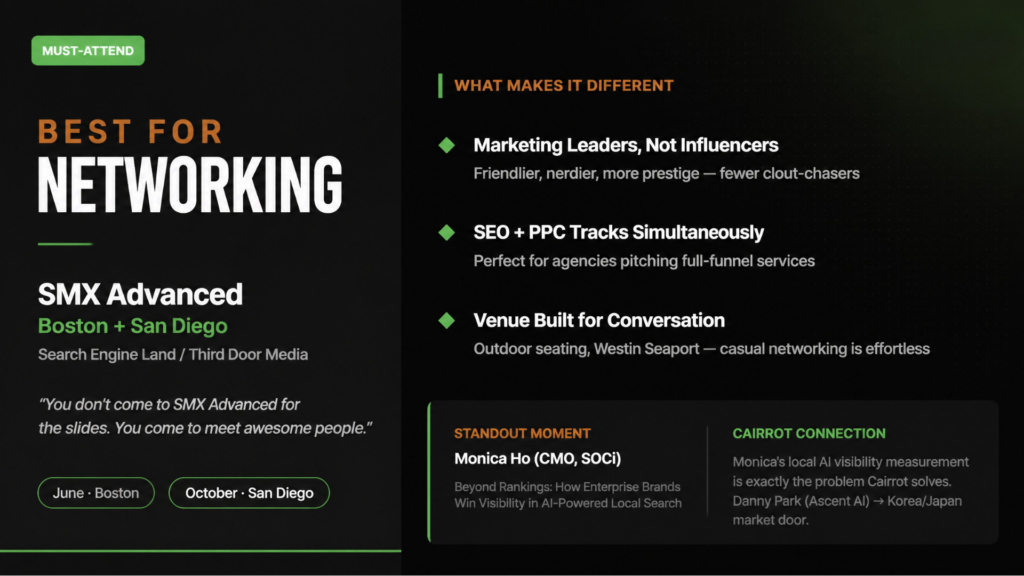 best seo confrence in boston is smx advanced must attend best for networking