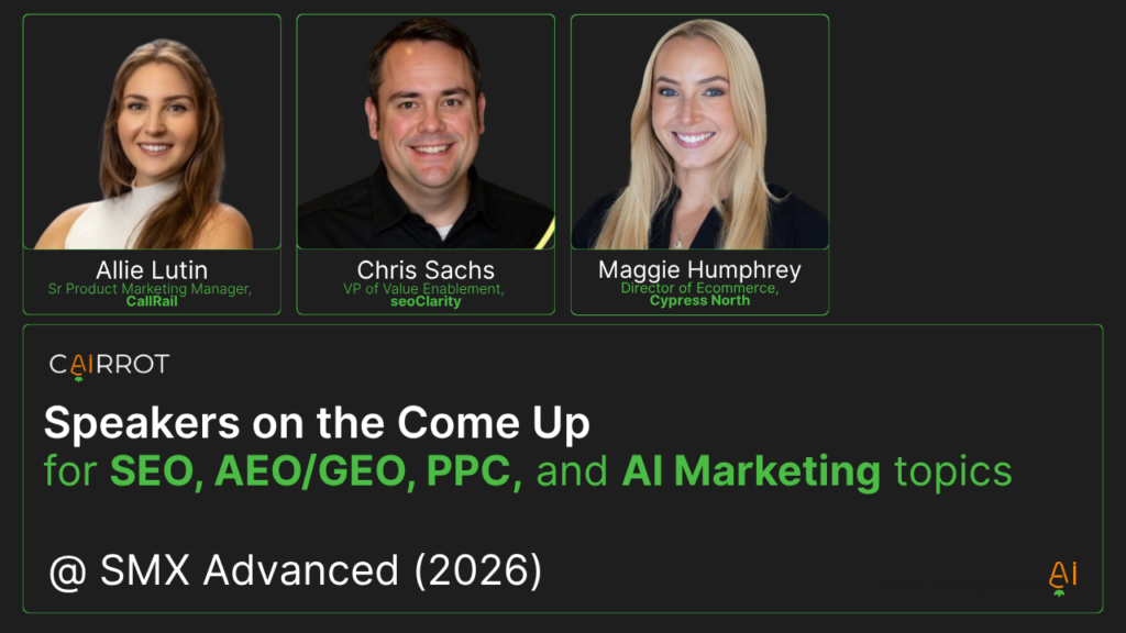 SMX Advanced Boston Review (2026): Top Speakers and Conference Highlights rising seo and ppc presenters allie lutin and chris sachs and maggie humphrey
