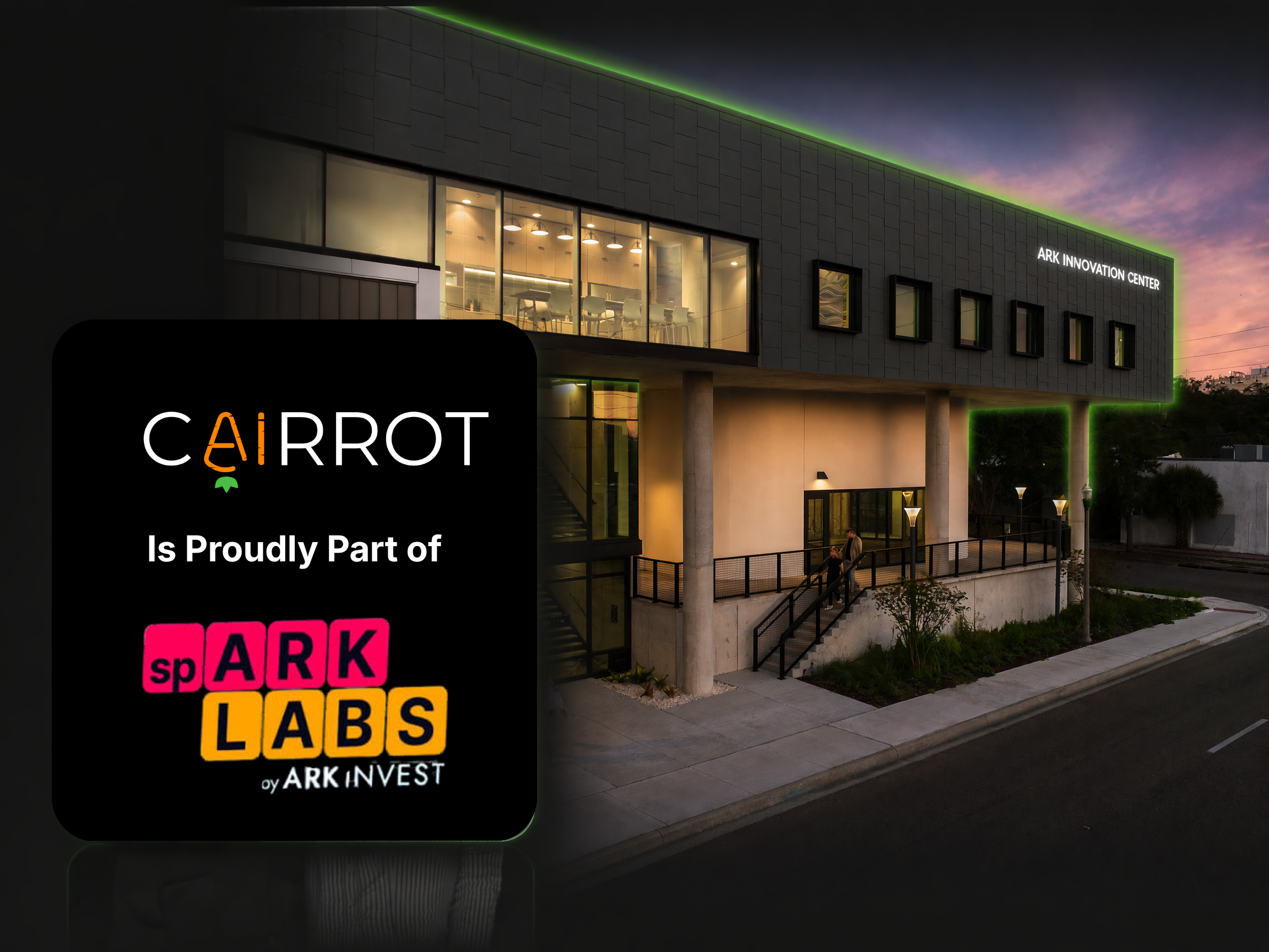 cairrot and spark labs by ark invest cairrot is the most popular startup at the ark innovation center in saint petersburg florida