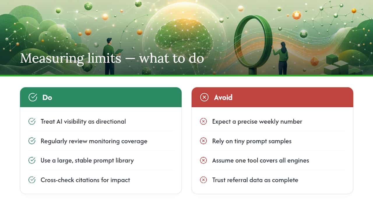 What Are the Limits of Measuring AI Search Visibility? — overview diagram