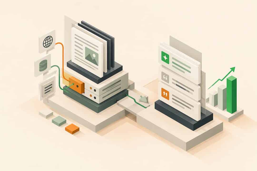 Isometric structures representing AI citation growth