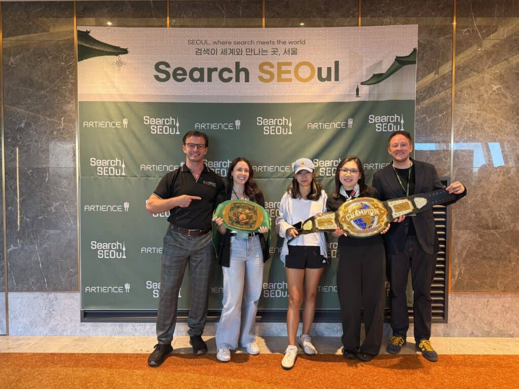 seo conferece attendees with international seo leader connor kimball in 2026